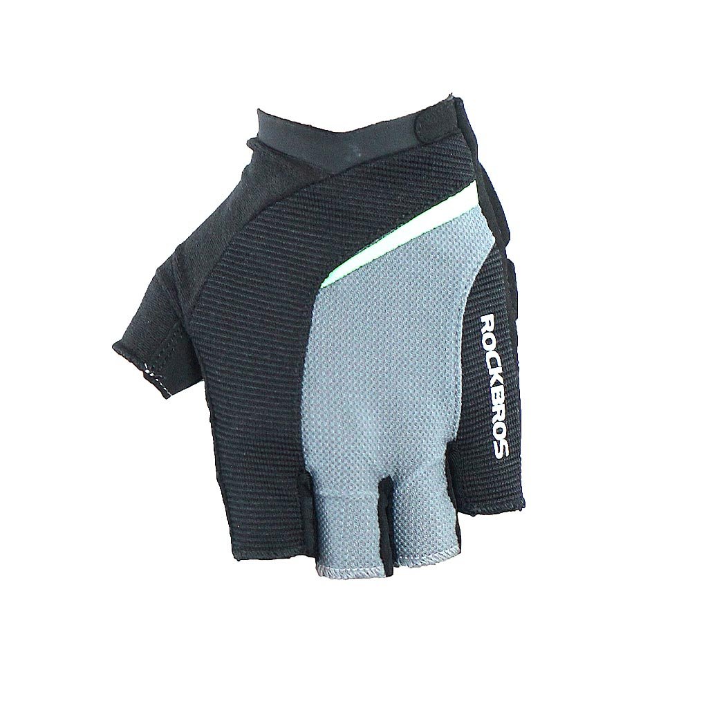 Guantes ROCKBROS Dedo corto con malla de gel | Color Negro y Gris - Raudor ¡Rompe tu propio récord!